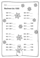 Vorschau - Arbeitsblätter - Arbeitsblätter-Mix Winter (Mathe, 3. Klasse) - Seite 1