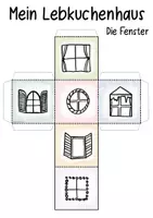 Vorschau - Mal- und Bastelvorlagen - 6 DIY Würfel - Würfle dein Lebkuchenhaus - Seite 3