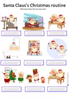 Aperçu - Apprentissages en autonomie - Anglais - Santa Claus's Christmas Routine - Page de couverture