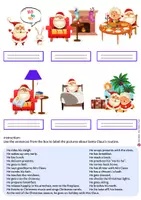 Aperçu - Apprentissages en autonomie - Anglais - Santa Claus's Christmas Routine - Page 2