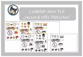 Vorschau - Arbeitsblätter - tausend tolle Plätzchen - Liedblatt - Deckblatt