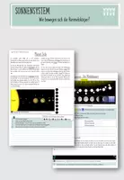 Vorschau - Arbeitsblätter - Sonnensystem: Wie bewegen sich die Himmelskörper? - Deckblatt