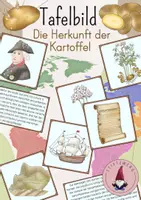 Vorschau - Stundenentwürfe - Tafelbild Die Herkunft der Kartoffel/ Die Geschichte der Kartoffel/ Verbreitung der Kartoffel - Deckblatt