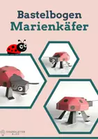 Vorschau - Mal- und Bastelvorlagen - Bastelbogen für Kinder: Marienkäfer - Deckblatt