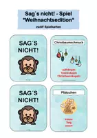 Vorschau - Spiele - Sag´s nicht-Spiel Weihnachtsedition - Deckblatt
