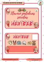 Vista previa - Juegos / Gamificación - LLAVERO PALABRAS SECRETAS NAVIDAD - página 1