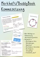 Vorschau - Arbeitsblätter - Merkheft Kommasetzung - Deckblatt