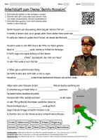 Vorschau - Arbeitsblätter - Lernposter + Arbeitsblatt "Benito Mussolini" + Onlineübung & MP3 + Infografik - Seite 1