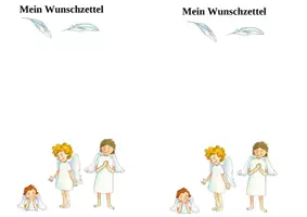Vorschau - Arbeitsblätter - Wunschzettel - Vorlage - Deckblatt