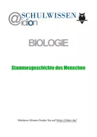 Vorschau - Anderer Materialtyp - BIOLOGIESTUNDE: Stammesgeschichte des Menschen - Deckblatt
