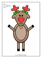 Vista previa - Manualidades / Dibujos para colorear - BUILD A CHRISTMAS CRAFTS REINDEER GIRL PUZZLE - página 3