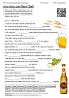 Vorschau - Arbeitsblätter - Arbeitsblatt "Bier" + Onlineübung & MP3 + Mindmap + Infografiken - Deckblatt