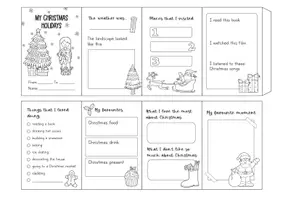 Vorschau - Mal- und Bastelvorlagen - My Christmas holidays leporello / Faltheft (Englisch) - Seite 2