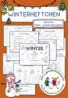 Vorschau - Arbeitsblätter - Winterheftchen - Verschiedene Deutsch - & Matheaufgaben - Deckblatt