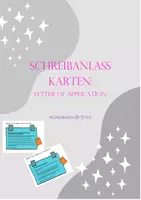 Vorschau - Aufgabenkarten - Schreibanlasskarten Letter of Application Klasse 9-10 - Deckblatt