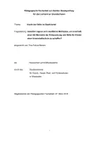 Vorschau - Unterrichtsreihen - Facharbeit Stille AG Yoga Examensarbeit Verlaufsplan Entspannung - Deckblatt