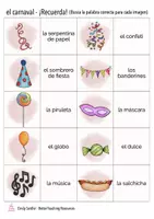 Vista previa - Juegos / Gamificación - el carnaval juego de memoria para la primaria Español - página 3