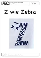 Vorschau - Spiele - Tieralphabet - Z wie Zebra - Deckblatt