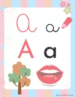 Vista previa - Decoración del aula - Plantillas de las vocales con articulaciones - página 1