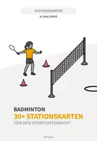 Vorschau - Stationenlernen - Federball & Badminton: 30+ Stationskarten für den Sportunterricht - Deckblatt