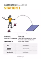 Vorschau - Stationenlernen - Federball & Badminton: 30+ Stationskarten für den Sportunterricht - Seite 3