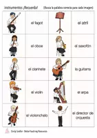 Aperçu - Jeux - instrumentos musicales jeu de mémoire Espagnol - Page 3