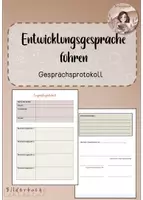 Vorschau - Anderer Materialtyp - Entwicklungsgespräche führen- Gesprächsprotokoll - Deckblatt
