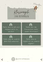 Vorschau - Poster - Klassenregeln - Poster - Classroom Management - Deckblatt