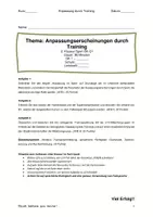 Vorschau - Klassenarbeiten - KLAUSUR Anpassung durch Training, Trainingsprinzipien - Seite 1