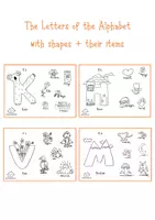 Vista previa - Hojas de trabajo - Shaped Letters of the Alphabet + Items - Portada