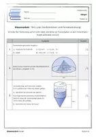 Vorschau - Klassenarbeiten - Klassenarbeit - Körper: Pyramide, Kegel, Zylinder (A) - Klasse 10 - Seite 2