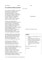 Vorschau - Fördermaterial/Inklusion - Klassenarbeit zu Theodor Fontanes "Herr von Ribbeck zu Ribbeck im Havelland" (mit Erwartungshorizont) - Deckblatt