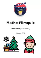 Vorschau - Arbeitsblätter - Das Mathequiz zum Film "Der Grinch" - Klassen 5/6 - Deckblatt
