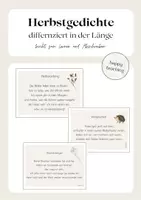 Vorschau - Text - Gedichte für den Herbst - Deckblatt