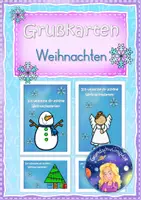 Vorschau - Anderer Materialtyp - FREEBIE: Grußkarten Weihnachtsferien - Deckblatt