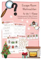 Vorschau - Arbeitsblätter - Escape Room - Weihnachten, Klasse 1 - Deckblatt