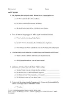Vorschau - Test - Klassenarbeit: Aktiv und Passiv (mit Lösungen) - Deckblatt