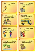 Vorschau - Spiele - Stop and Swap Cards Present Perfect - Aussagen und Verneinungen - Seite 1