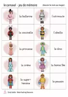 Aperçu - Jeux - le carnaval - jeu de mémoire français - Page 2