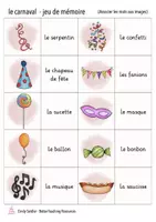 Aperçu - Jeux - le carnaval - jeu de mémoire français - Page 3