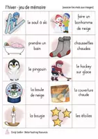 Aperçu - Jeux - l'hiver - jeu de mémoire français - Page 2