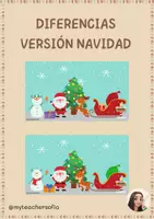 Vista previa - Unidades / Secuencias / Situaciones de Aprendizaje - Encuentra las diferencias por parejas: versión Navidad - Portada