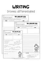 Vista previa - Hojas de trabajo - JOBS - Writing: My dream job (3-times differentiated) - página 1