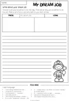 Vista previa - Hojas de trabajo - JOBS - Writing: My dream job (3-times differentiated) - página 3