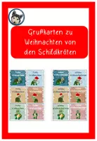 Vorschau - Bildkarten - Weihnachten Weihnachtsgrüße von den Schildkröten #schildkrötenklasse #weihnachten2024 - Deckblatt