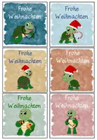 Vorschau - Bildkarten - Weihnachten Weihnachtsgrüße von den Schildkröten #schildkrötenklasse #weihnachten2024 - Seite 1