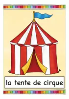 Vista previa - Tarjetas / Manipulativos - au cirque - tarjetas con imágenes francés - página 1