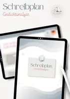 Vorschau - Poster - Schreibanleitung Gedichtanalyse Abiturvorbereitung - Deckblatt