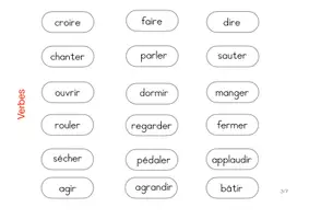 Aperçu - Apprentissages en autonomie - C'est un Verbe ou un nom ? - Page 3