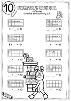 Vorschau - Arbeitsblätter - Arbeitsblätter Addition ZR 10 - starke Päckchen, Ergänzen - Seite 2
